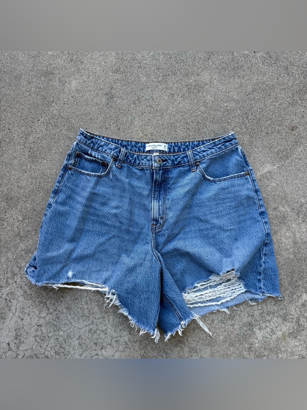 Abercrombie High Rise Loose Short - 33/16 curve love denim shorts jorts